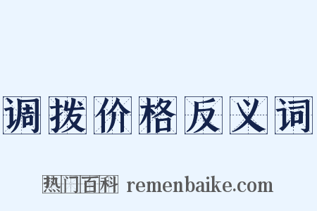 调拨价格反义词是什么意思的图片